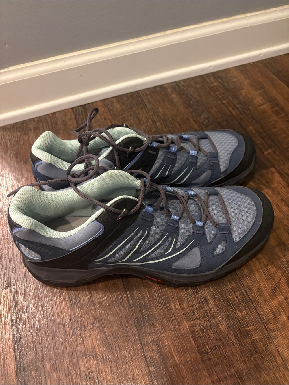 Salomon Women's Sneakers in Navy and Mint Green